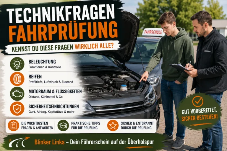 Titelbild Technikfragen Fahrprüfung